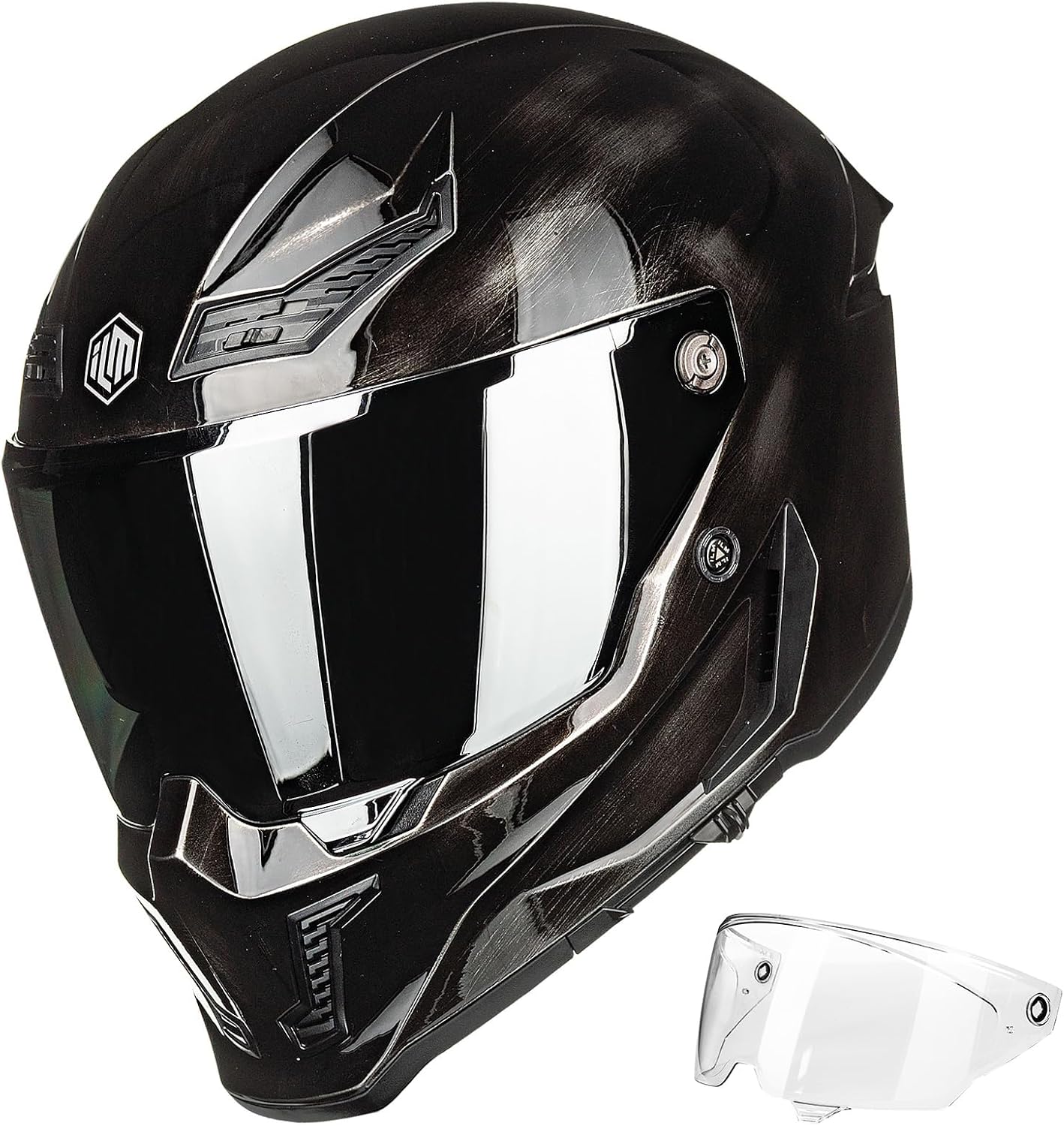 Full Face Helmet War – Full Face Helmet, War Damaged Gray, Dual